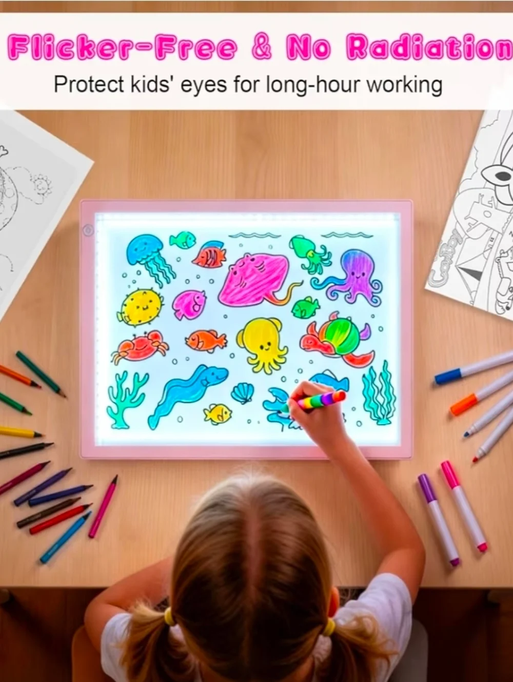 LED Drawing Tablet Kits Pink - 15